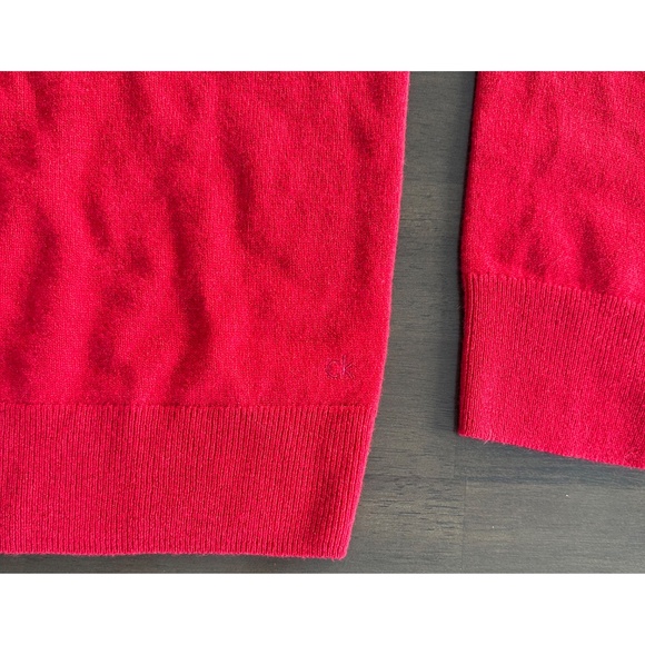 Calvin Klein Classic Cashmere Crewneck Sweater Men's Large Red - Picture 7 of 10